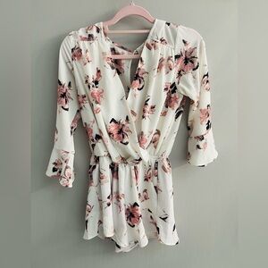 Floral Wrap Dress with Ruffle Sleeves